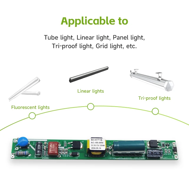 Factory Price Good Quality PCBA Constant Current 18W 25W 50-72Vdc 330mA LED Tube Driver
