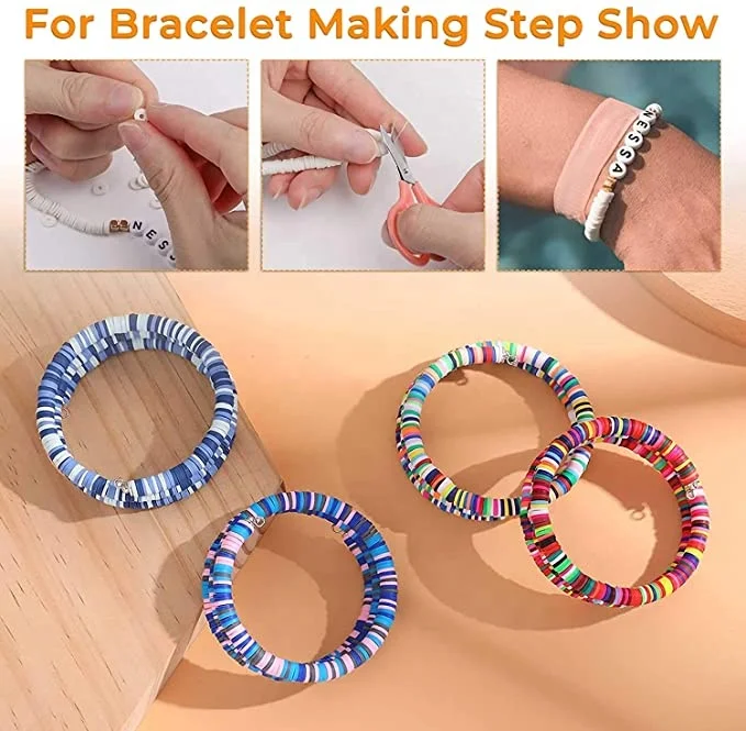 Amazon Hot Selling Round Polymer Clay Heishi Spacer Disc Beads for Bracelets and Necklaces Jewelry Making