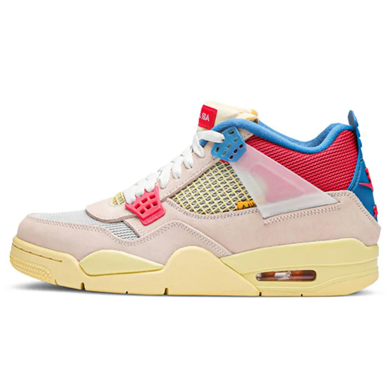 
New High 4s Basketball Shoes 4 Union What The Black Cement Men Women Sneakers Bred Sports Trainer 