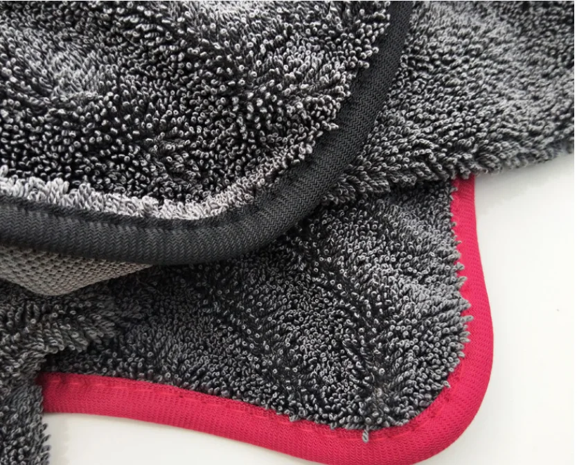 SEQ LOGO customized high quality 1200gsm double sided twist loop car dry towel