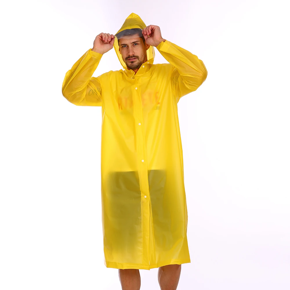 Logo Printed High Quality Rain Coat Pvc Raincoat Rainwear