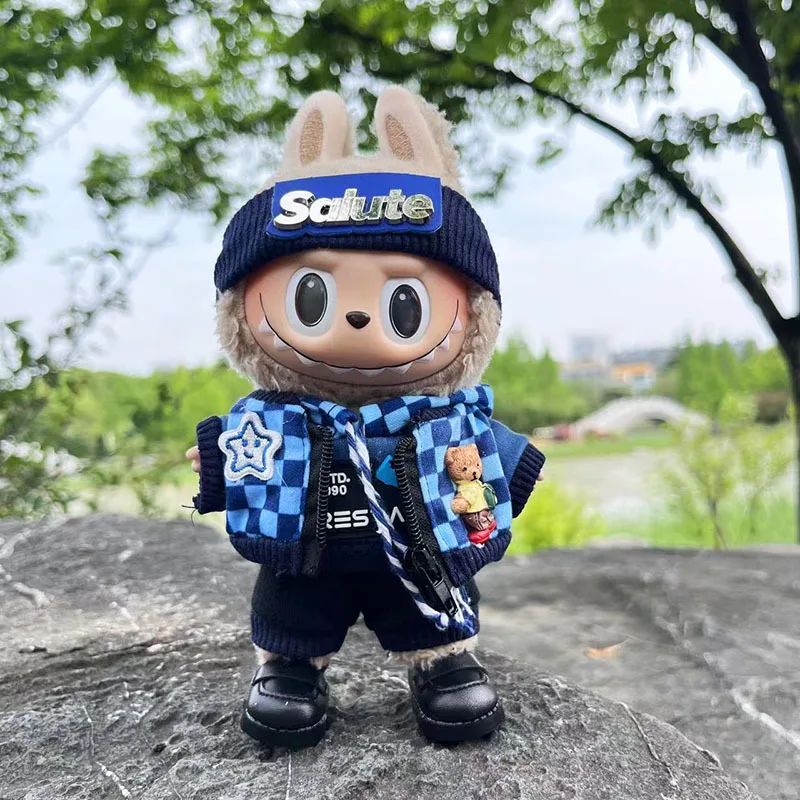 Dress Outfit Clothes only 17cm pendant blind box macaron Labubu keychain