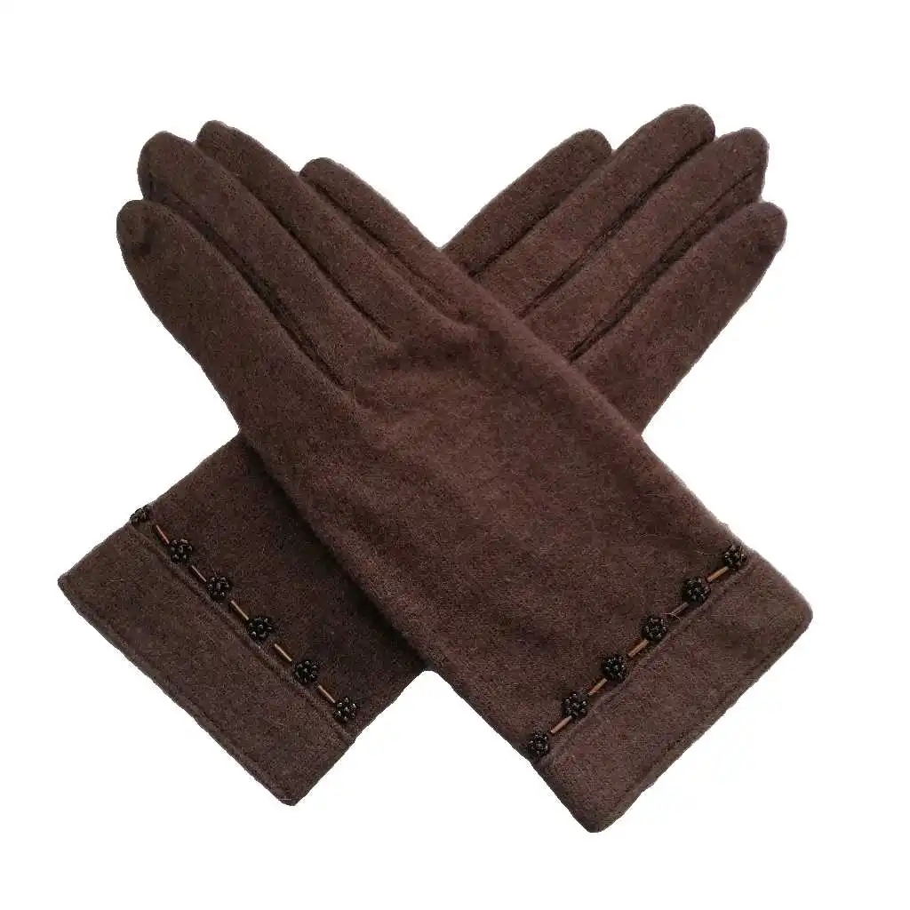 
Women fashion 2020 design winter warm knitting long dress gloves 