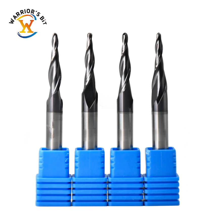 Taper Ball Cutter Carbide Tungsten For Wood Cnc Milling Cutter