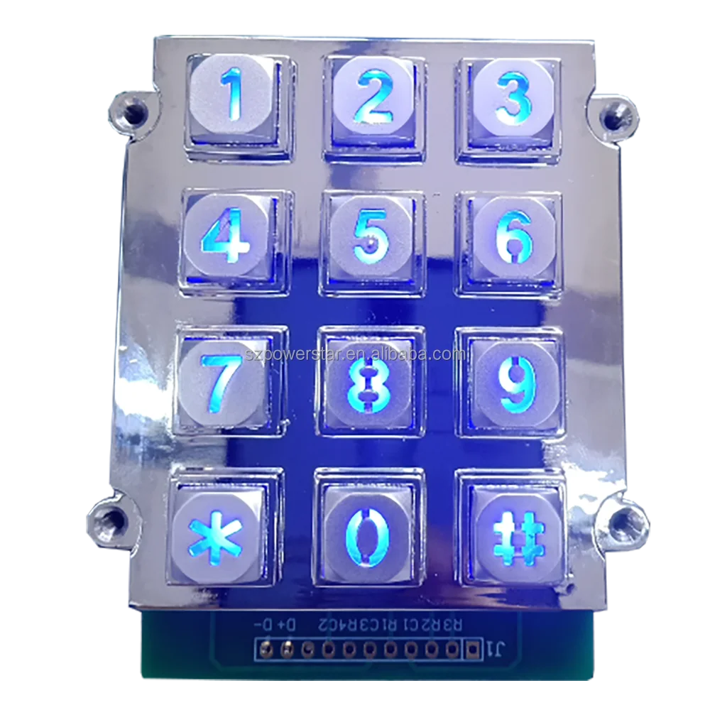 Клавиатура с завода по индивидуальному заказу 3*4 4*3 12 клавиш, металлические клавиатуры из цинкового сплава