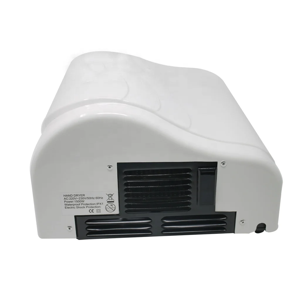 1500W  ABS Plastic Commercial Automatic Electric Hand Dryer For Bathroom