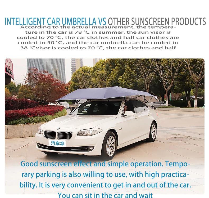 Automobile Sunshade Full-automatic Canopy Cover Sunscreen And Heat Insulation Roof Folding SUV Mobile Electric Household Vehicle