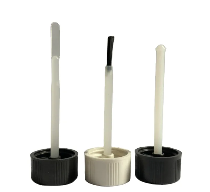 Hot Sale 18-400 Bottle Cap Plastic Lid With Brush Plastic Cap With Stick