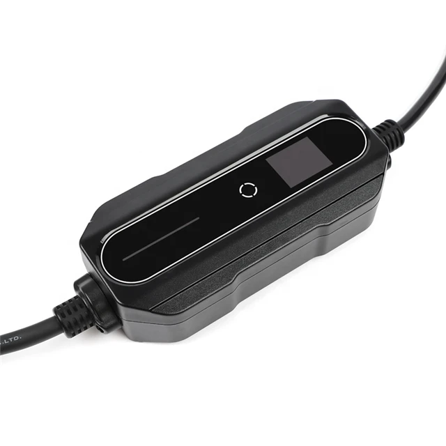 
Portable EV Charger AC Type1 10A/16A/20A/24A/32A Adjustable current Screen Display level 2 Home CE TUV OEM 
