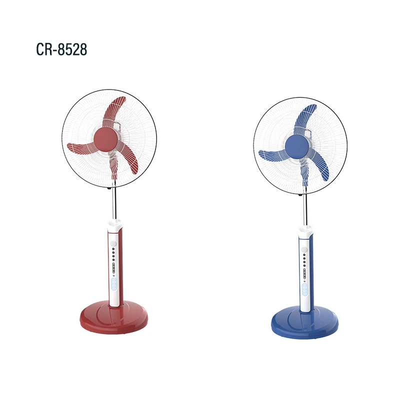 Rechargeable Electric 18 Inch Standing Solar Power Fan 12 V Air Circulation Lithium Pedestal Portable Fan