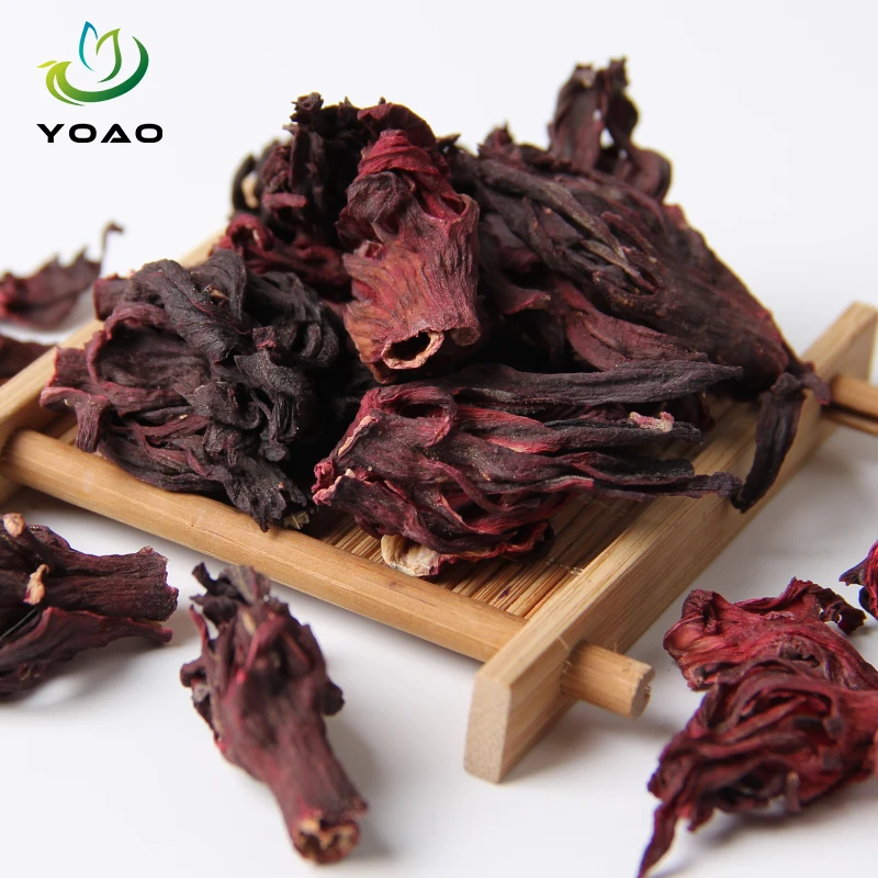 Natural Dried Red Roselle Hibiscus Tea Certified Dried Herbal Flower Tea Caffeine Free Flavor Tea