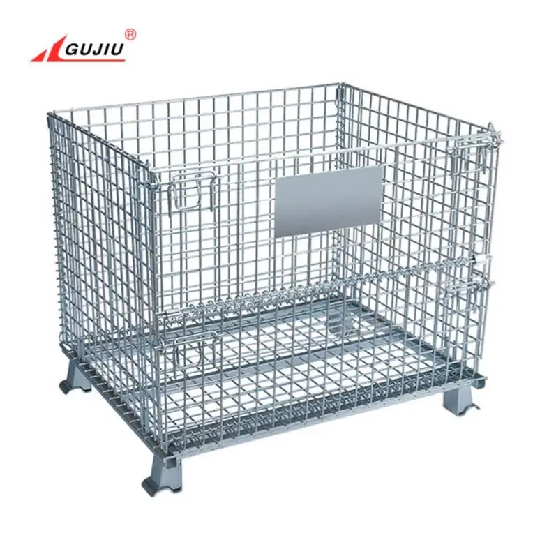 collapsible industrial heavy duty wire mesh container