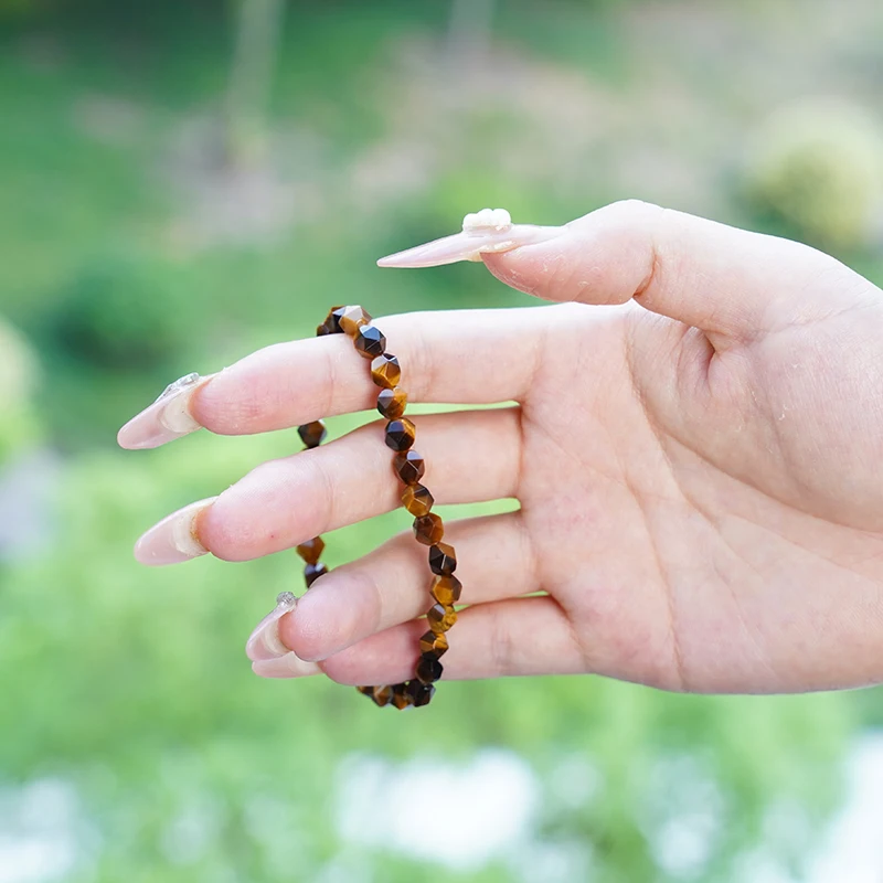 Fashion jewelry Reiki 6mm healing natural stone For Women Men Gifts spiritual quartz black crystal beads charm bracelet