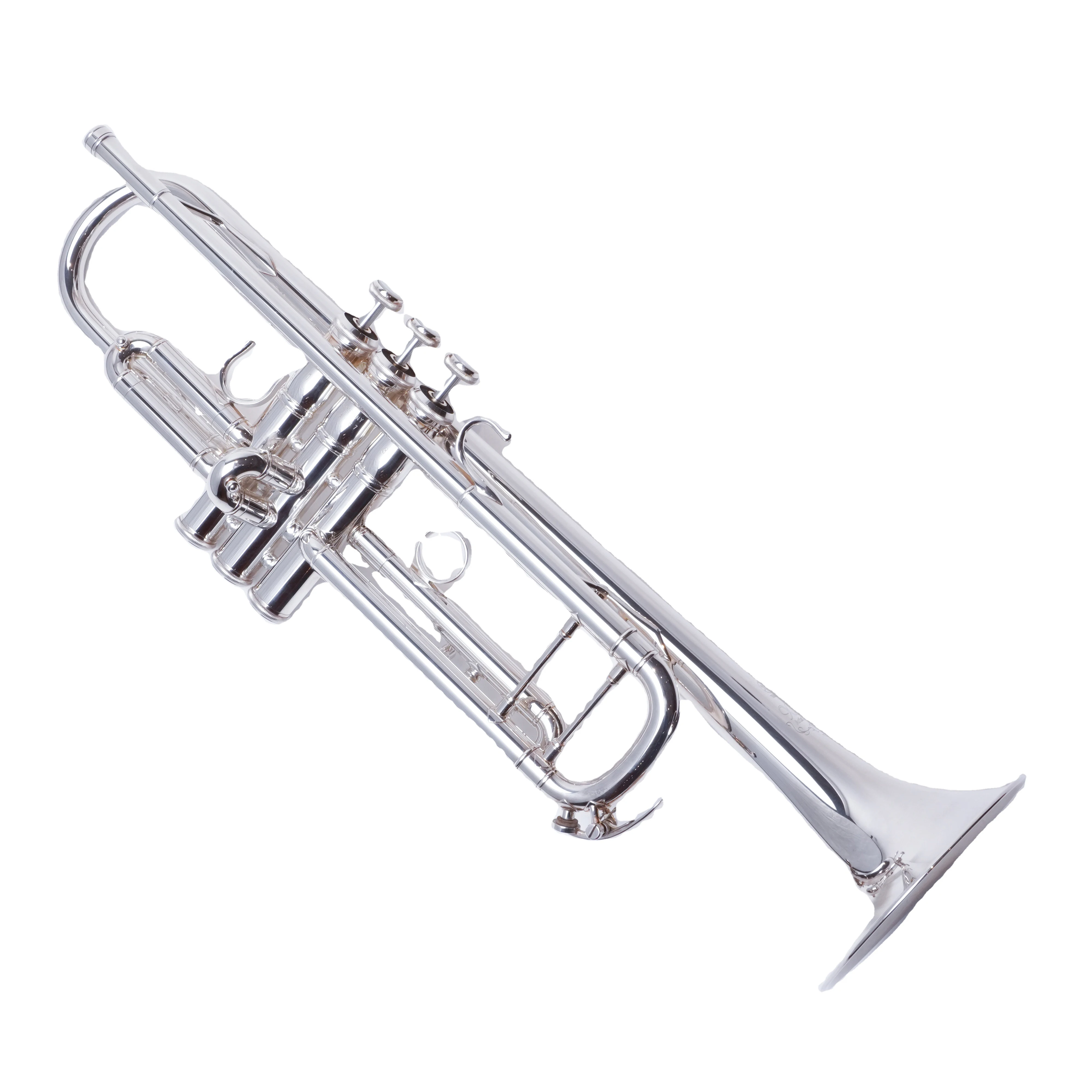 Silver musical instrument trumpet with extraordinary tonal flexibility