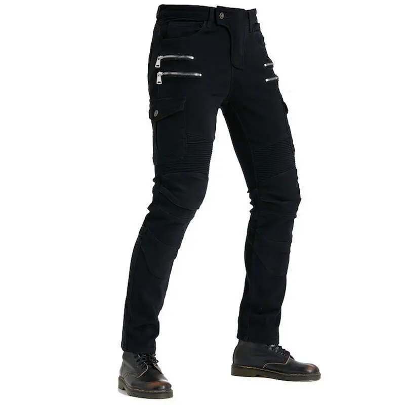 Custom Anti-drop Detachable Hip protector moto pant riding motorbike jeans faded blue Motorcycle Riding Jeans Pants