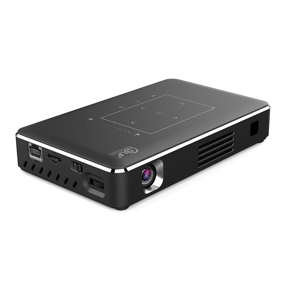 Hot sales 4k mini projector Touch Key Smart support 3D DLP Android 9.0 Projector P09 II 2G+16G with HD-IN