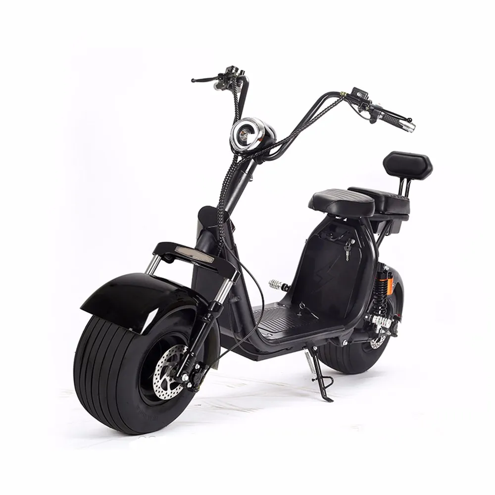 New Disc Brake Electric Scooters 500W/1000W Powerful Fat Tire Wide Wheel Max Support Dual Motor Kick Bike Scooter