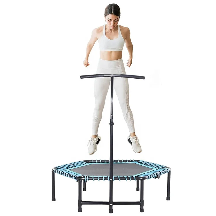 Multi-color Fitness Jumping Sports Spring Free Trampoline with Adjustable Handle for Indoor Adults and Children