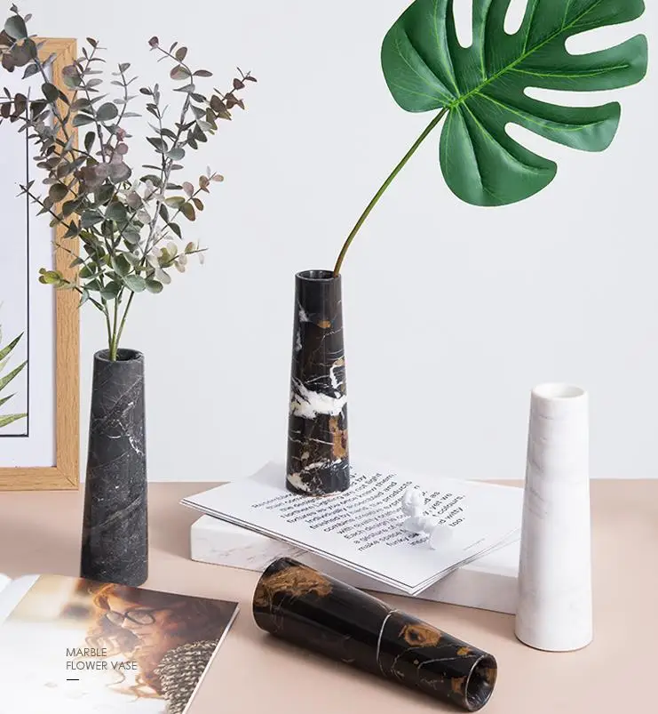 Nordic Ins creative home marble vase planter hydroponic bonsai