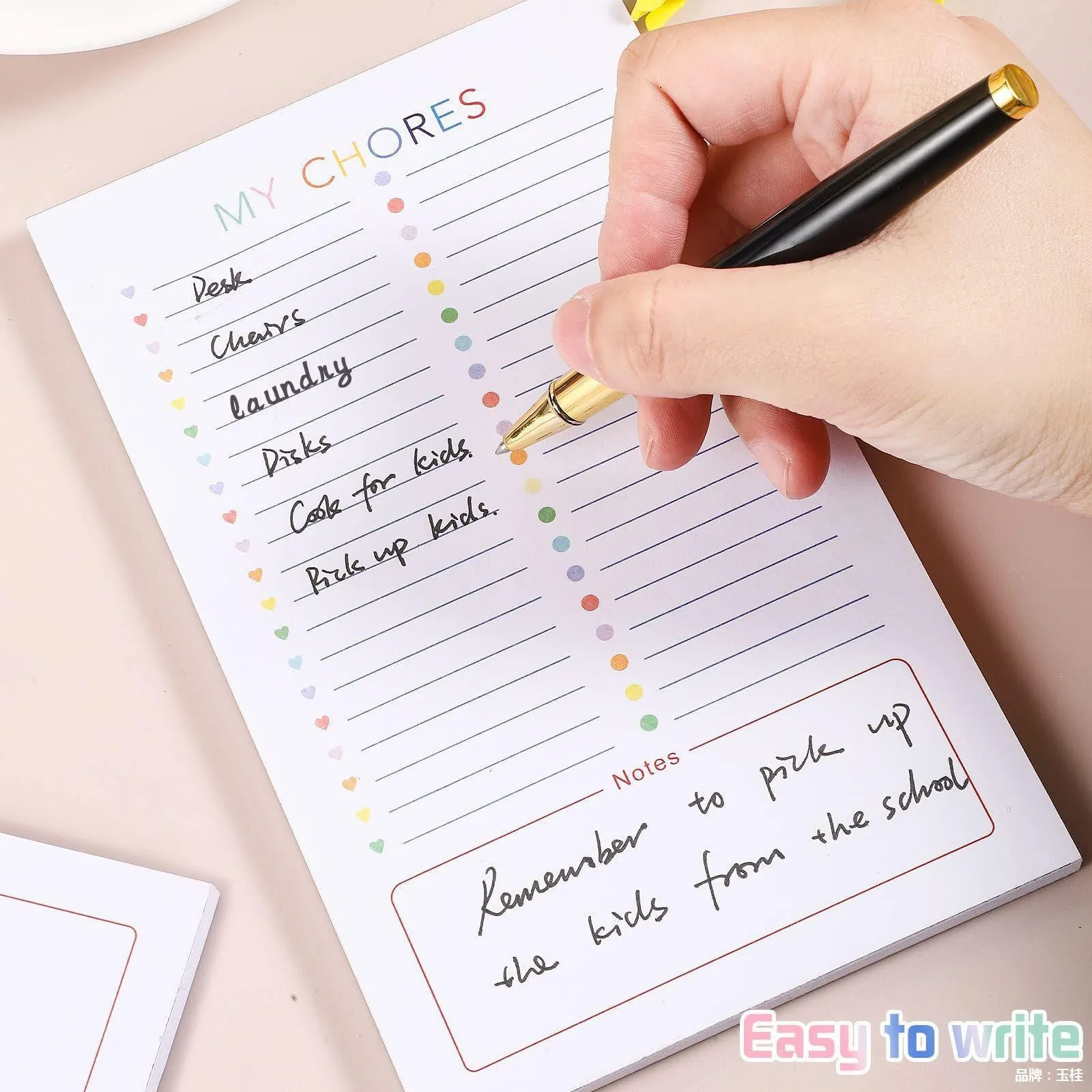 Hot Sales Custom Oem Memo Pad Fridge Magnet Strong Magnetic To Do List Notepad