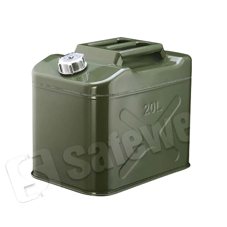 SWJC-10 25l Blue Metal Wide Mouth Jerry Can Steel Spout Fuel With Mounting