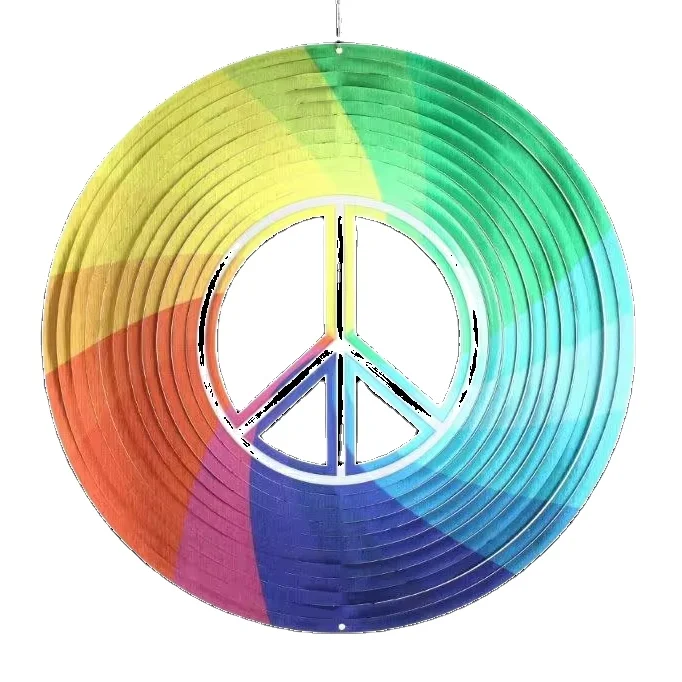 customized colour wind spinner made of stainless steel 0.6mm thickness for outdoor garden spinner for suncatcher