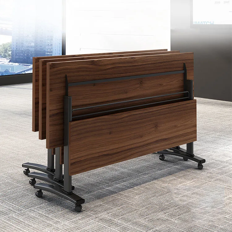 Складной стол для конференций Vekin длинный офисный собраний двухслойный передвижной мероприятий с колесами