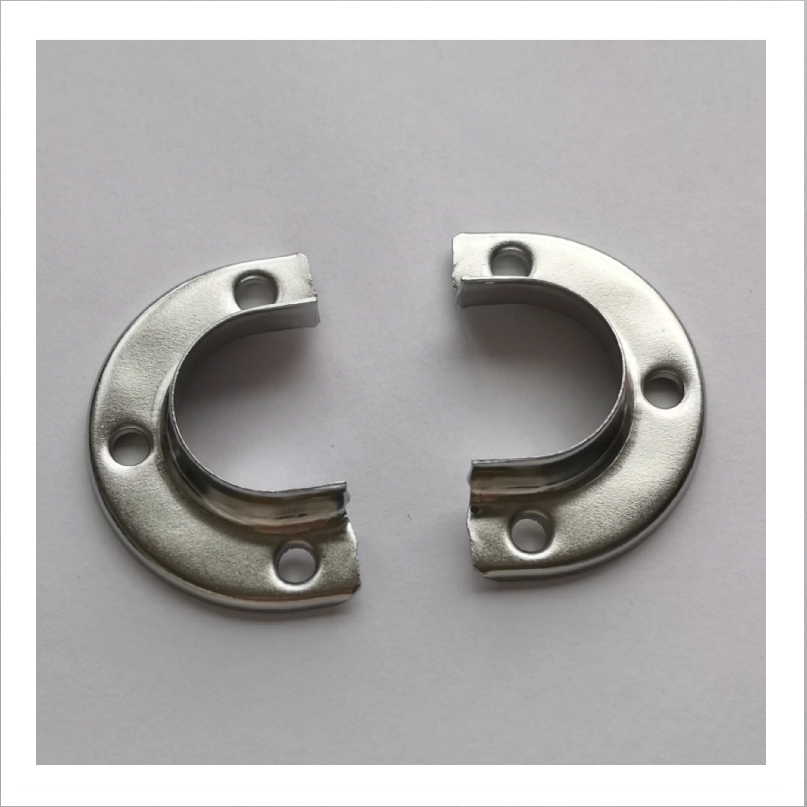 YD 25mm  semicircle Closet Rod Flange Bracket Hanger U Shape Rod Holder with factory price