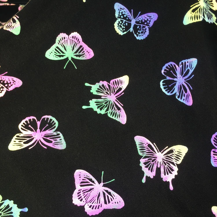 High Visible Lycra Printed Reflective Knitting Fabric for Making Jackets