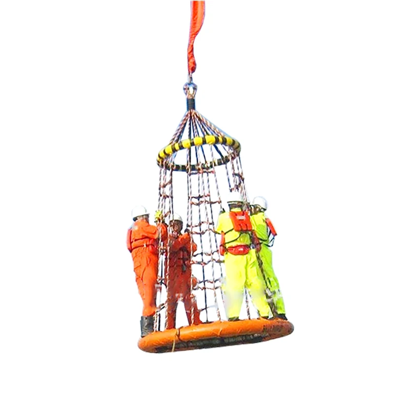 Factory Supply Nylon Net Personnel Transferring Basket At Oil Platform For Marine Offshore Cesta de traslado de personal