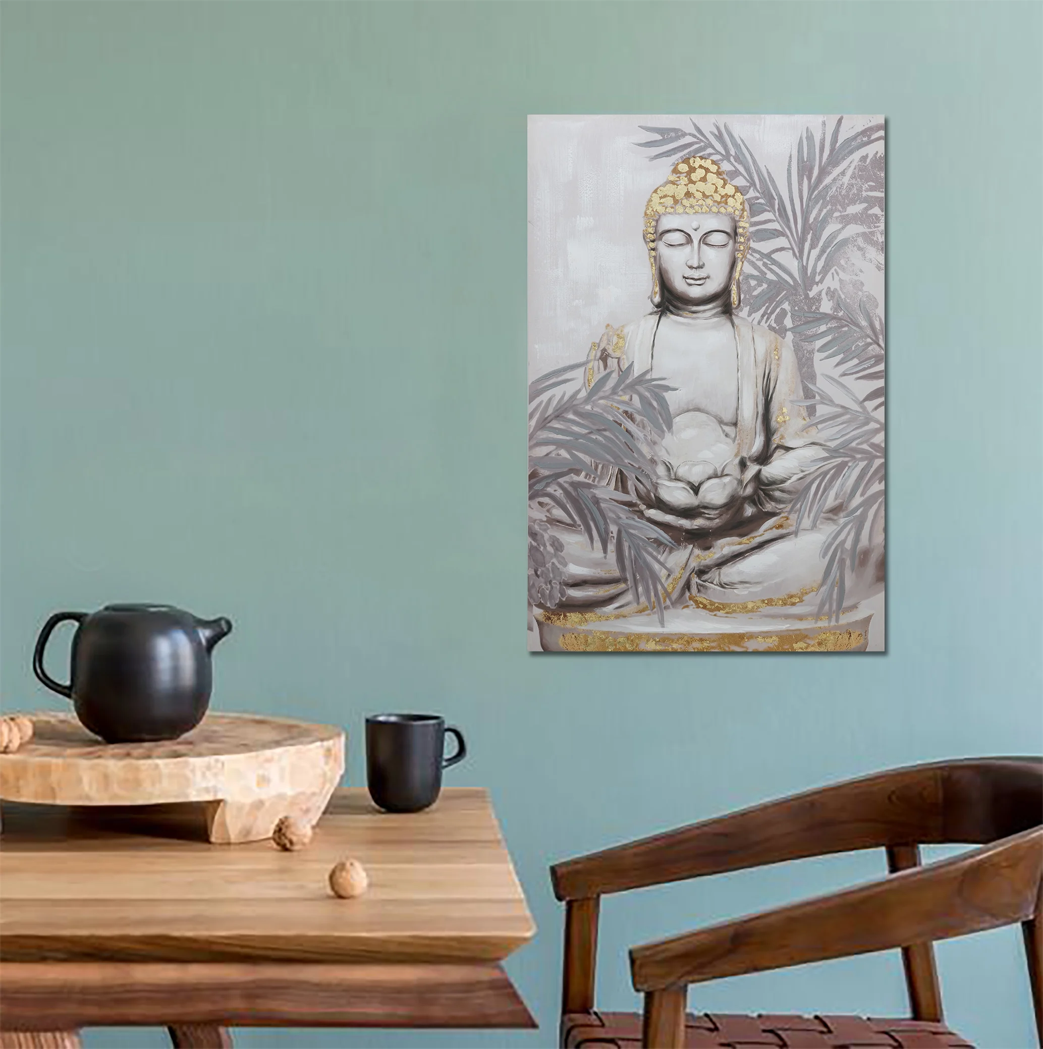 Wholesale Attractive Contemporary Handmade Wall Picture Decorative Buddha Art Paintings On Canvas