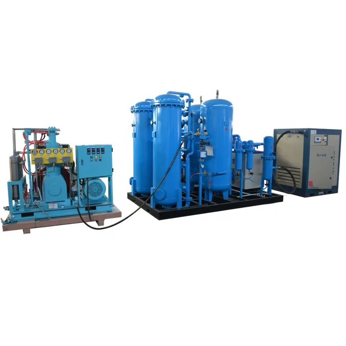 NEWTEK advanced gas system 99% 100Nm3/hr Fuel to go container type oxygen plant for sale