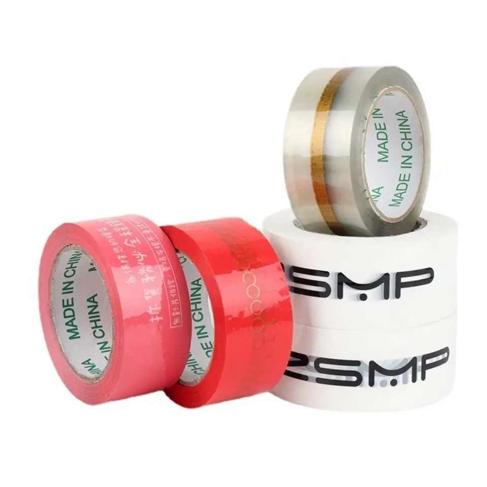 Good quality big roll low noise custom transparent no bubble packaging tape 2 inch x 200 meters sealing adhesive tape