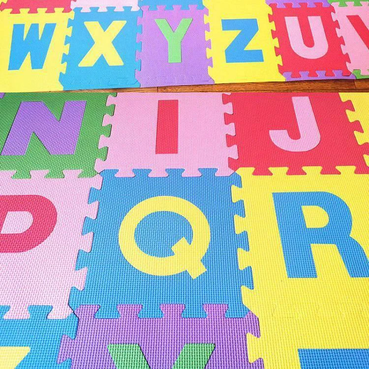 Children Developing Rugs Play Mat Number and Letters Cartoon Printed Eva Foam Tatami Puzzle Floor Mats