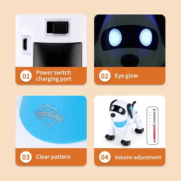 Smart Electric plush toy interactive Remote Control Robot Dog Toys Programming Imitates Animal RC Pet educational Dancing Dog