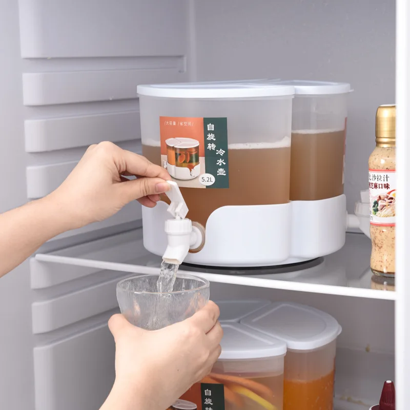 360 градусов Поворот 5.2L воды чая холодильник холодная пластиковые бутылки с водой 3 отсек выпить напиток разливной автомат краном и