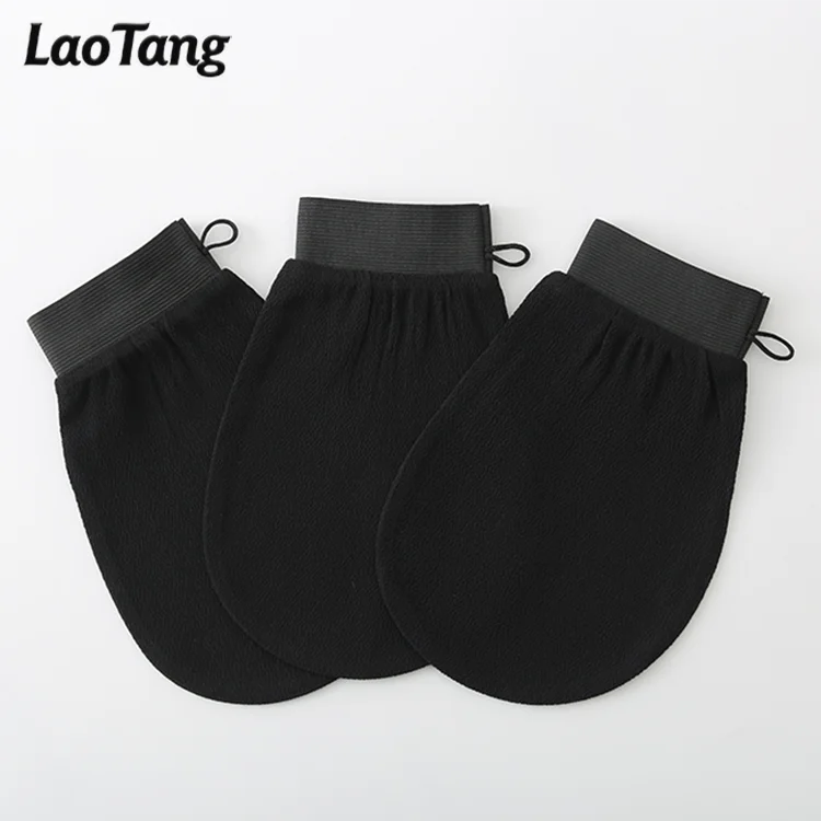  2021 spot goods Black Scrub Mitt New Morocco Bath Glove Magic Exfoliator Peeling