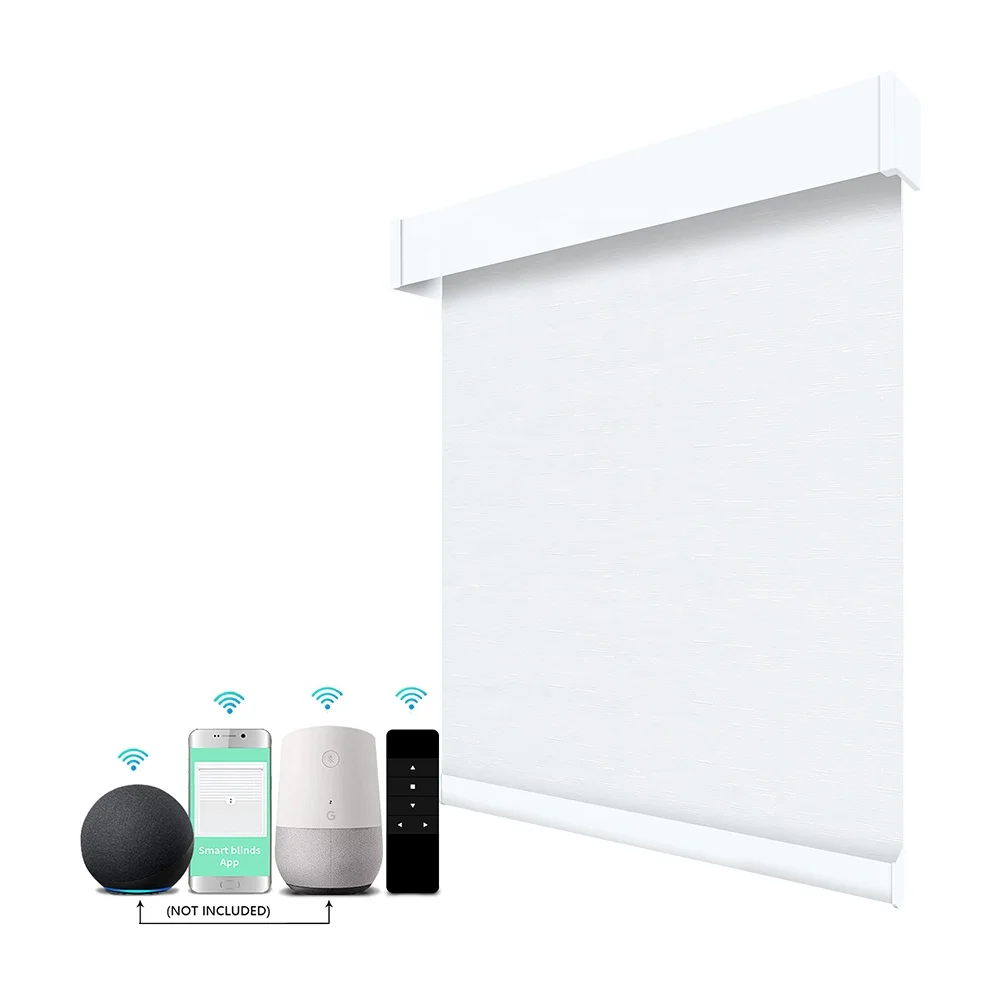 New Style Full Window Smart Electric Blinds Are Controlled By Google Alexa And The Tuya App Motorized Roller Blinds