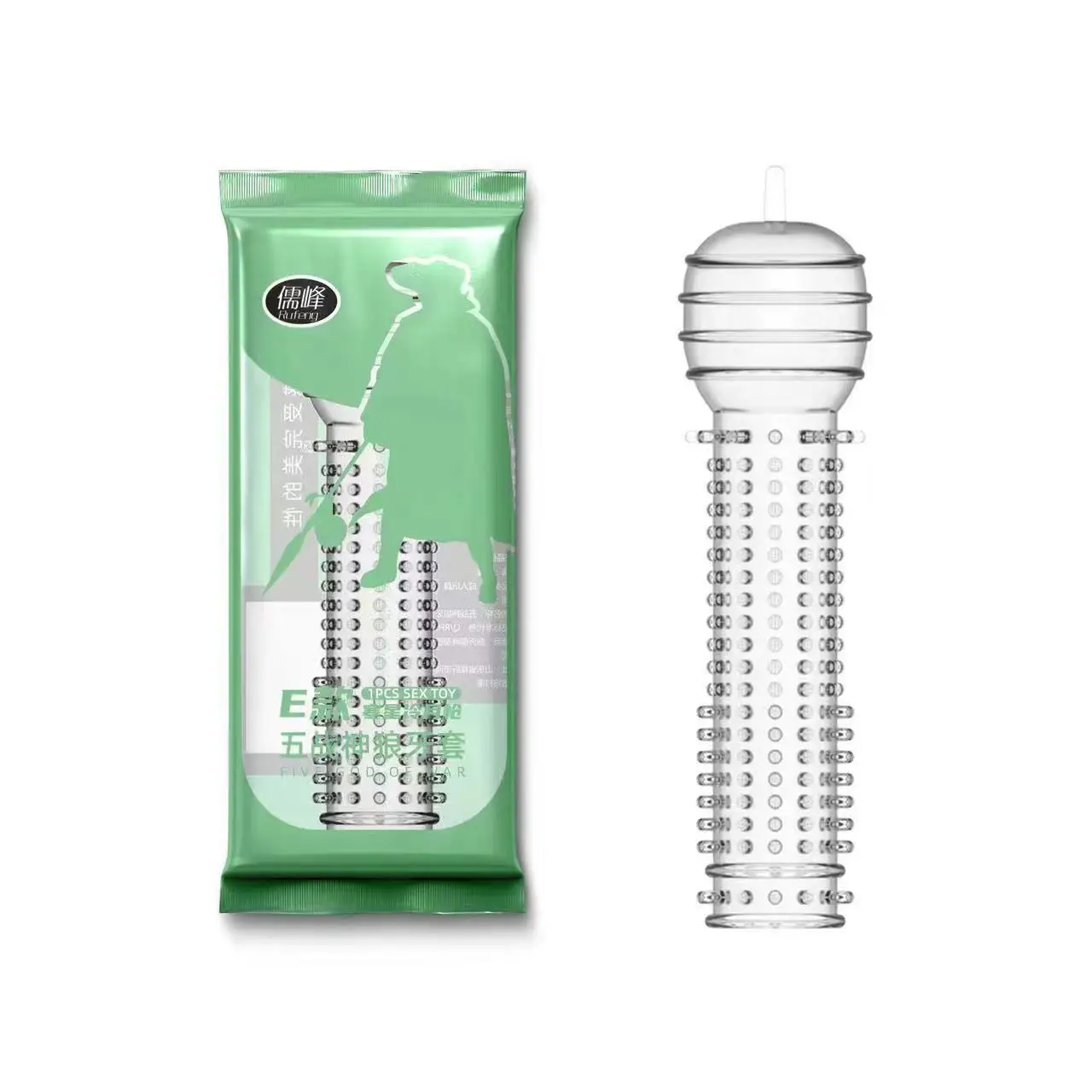 Wholesale 5 Types Transparent Spike Condom Crystal Condom For Men