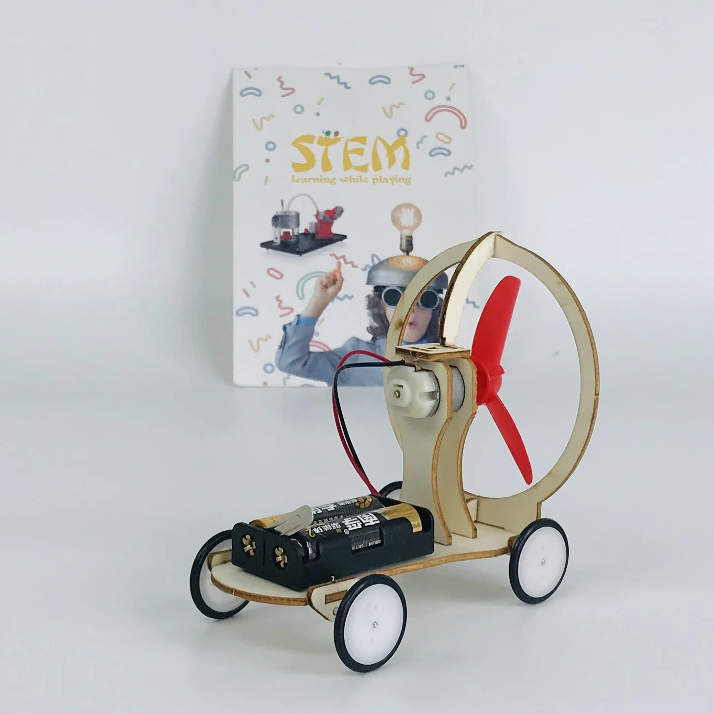 DIY STEM Educational Toy Science Assembly Wooden Puzzle Kits For Kids Physics Toys