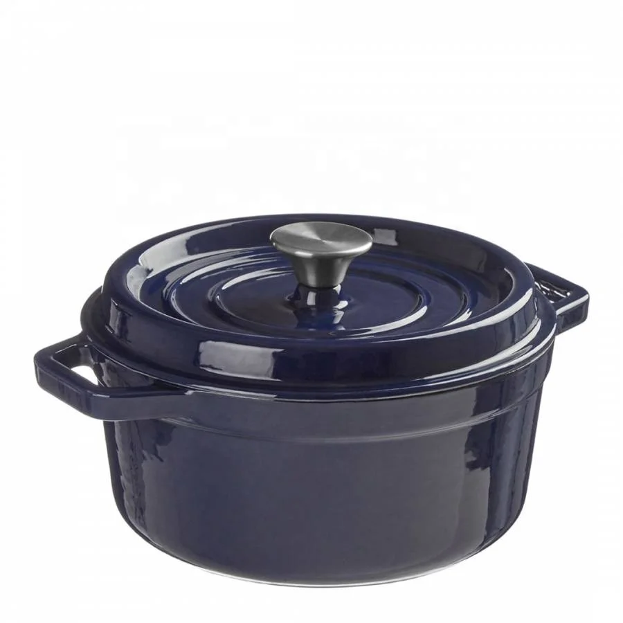 Blue Enamel Cast lron Casserole Dutch Oven Non Stick Enamel Cast lron Cocotte Minute