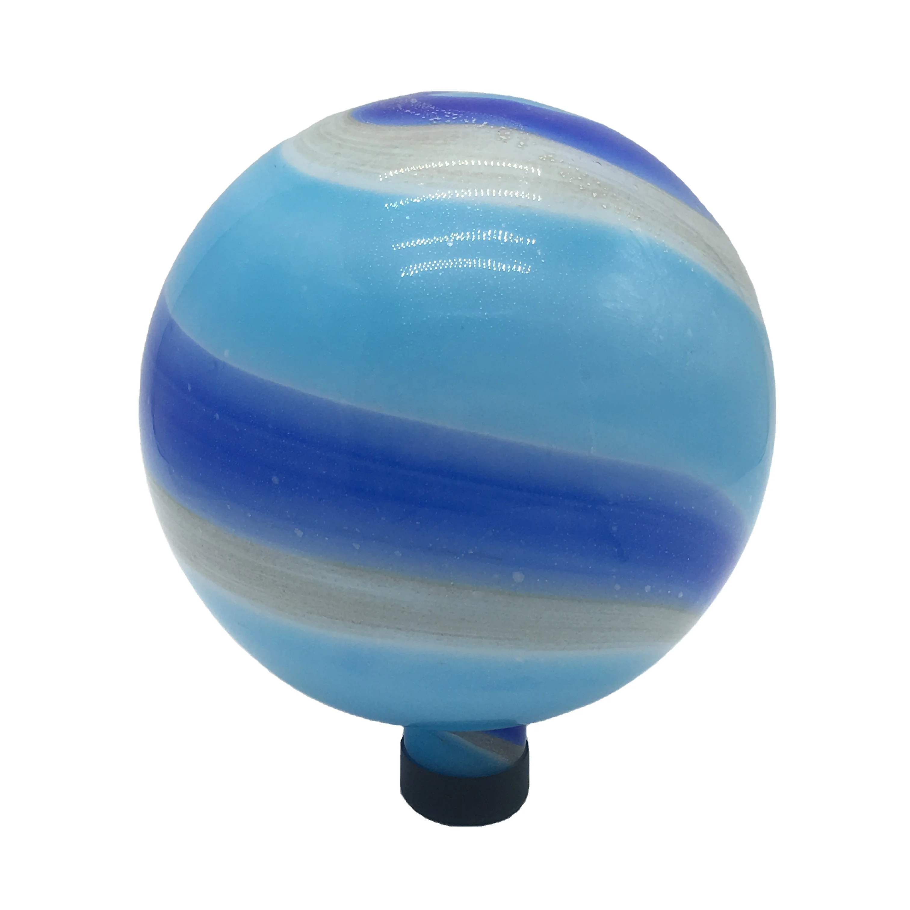 25cm Multicolored Glazed Glass Gazing Ball For Garden Decoration