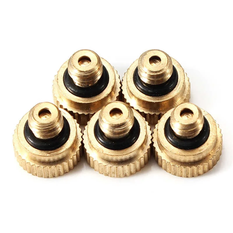 10Pcs 0.2mm Garden Sprinkler Spray Nozzle Brass Misting Garden Hose Connector Sprinkler for Irrigation System