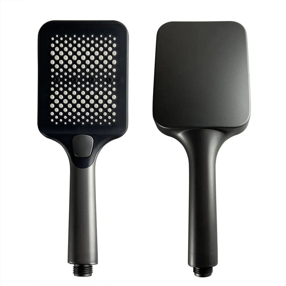 Gun grey design wall-mounted bathroom shower faucet main body all-copper adjustable piano button pressurized bathroom shower