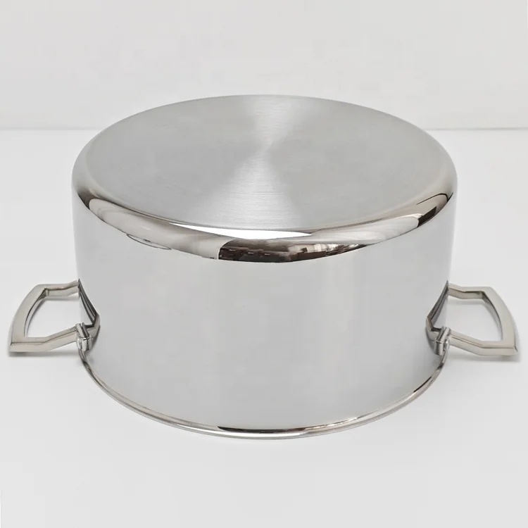 Tri-ply stainless steel 304 stockpot saucepot soup pot induction stockpot for Home Kitchen Cooking