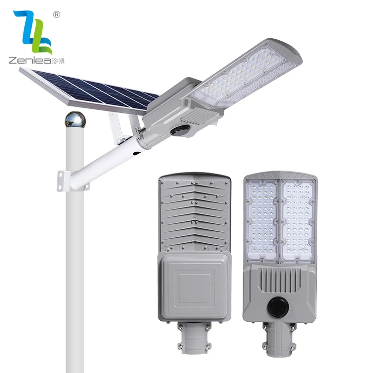 Энергосберегающее Наружное освещение водонепроницаемый Ip65 Smd3030 ABS 100 Вт 150 светодиодный уличный фонарь на солнечной батарее