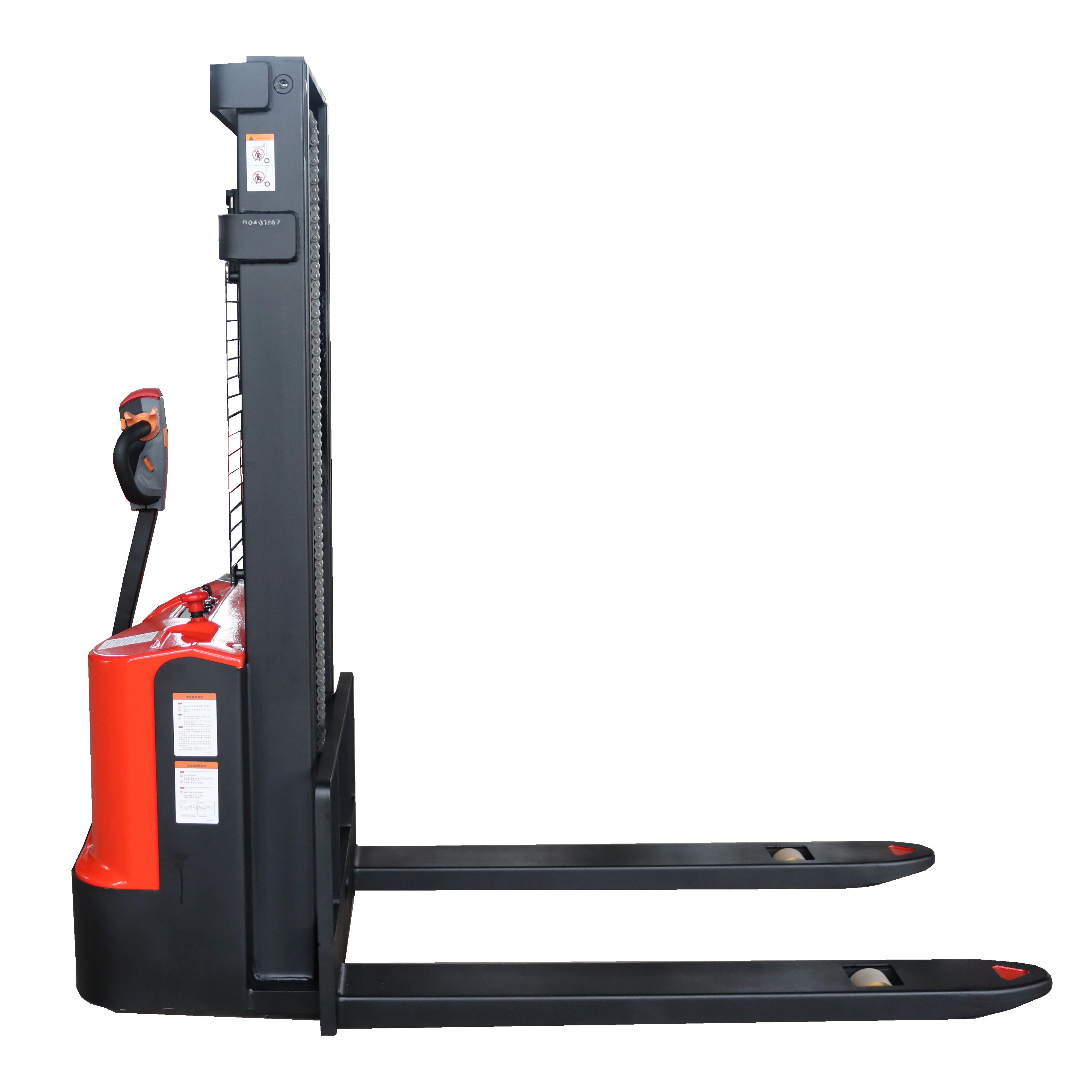 China Younglift 1.5ton battery equipped full electric pallet stacker with EPS steering