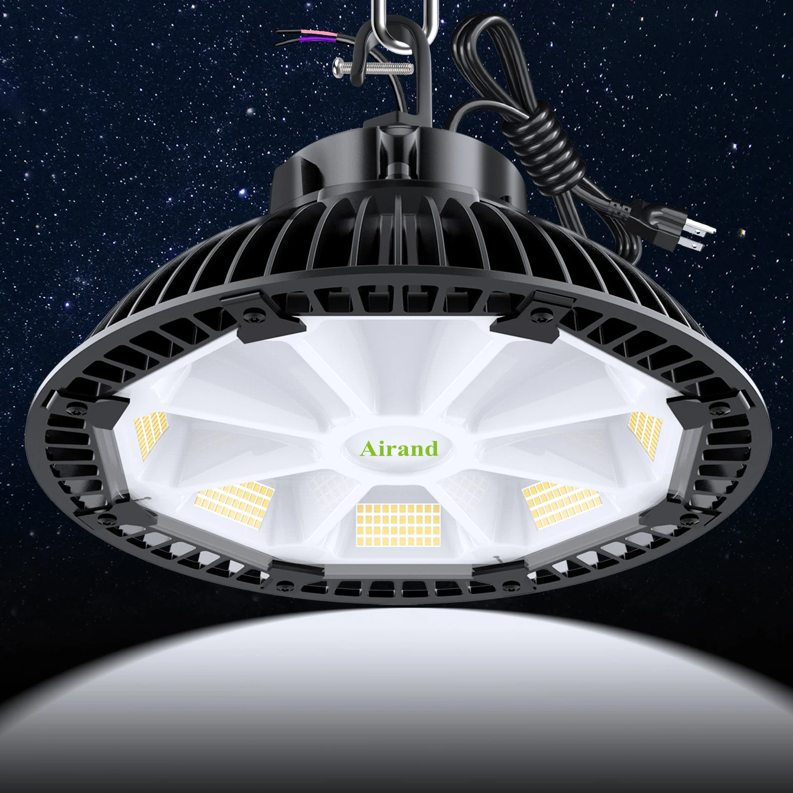 Супер яркий светодиодный промышленное освещение 1-10V затемнения 100W 150W 200W высотный световой фонарь AC100-277V IP65 из водонепроницаемого материала для занятий в тренажерном зале