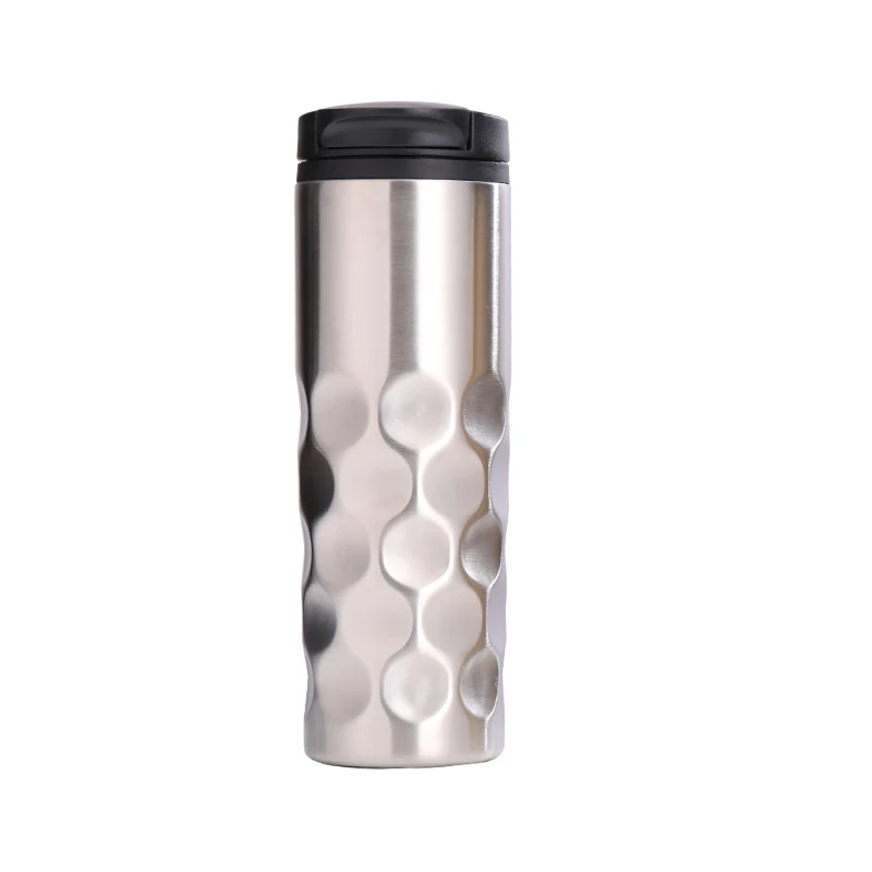Modern travel coffee double wall plastic vacuum travel mug