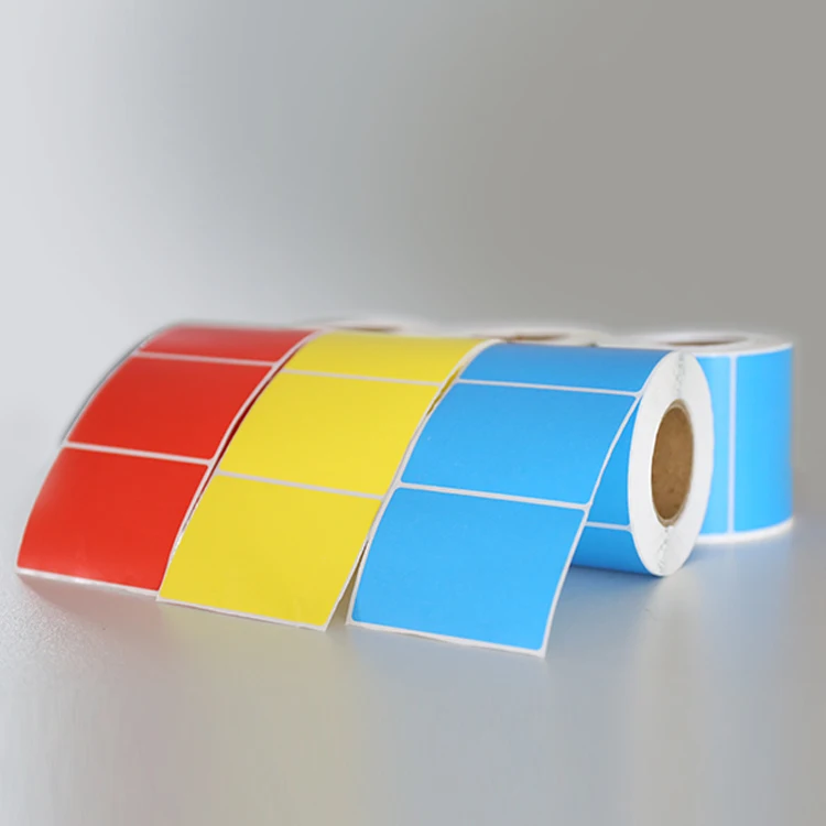 Customized Color Thermal Labels 2X1 4X6 10X15 Self Adhesive Sticker Direct Paper Roll